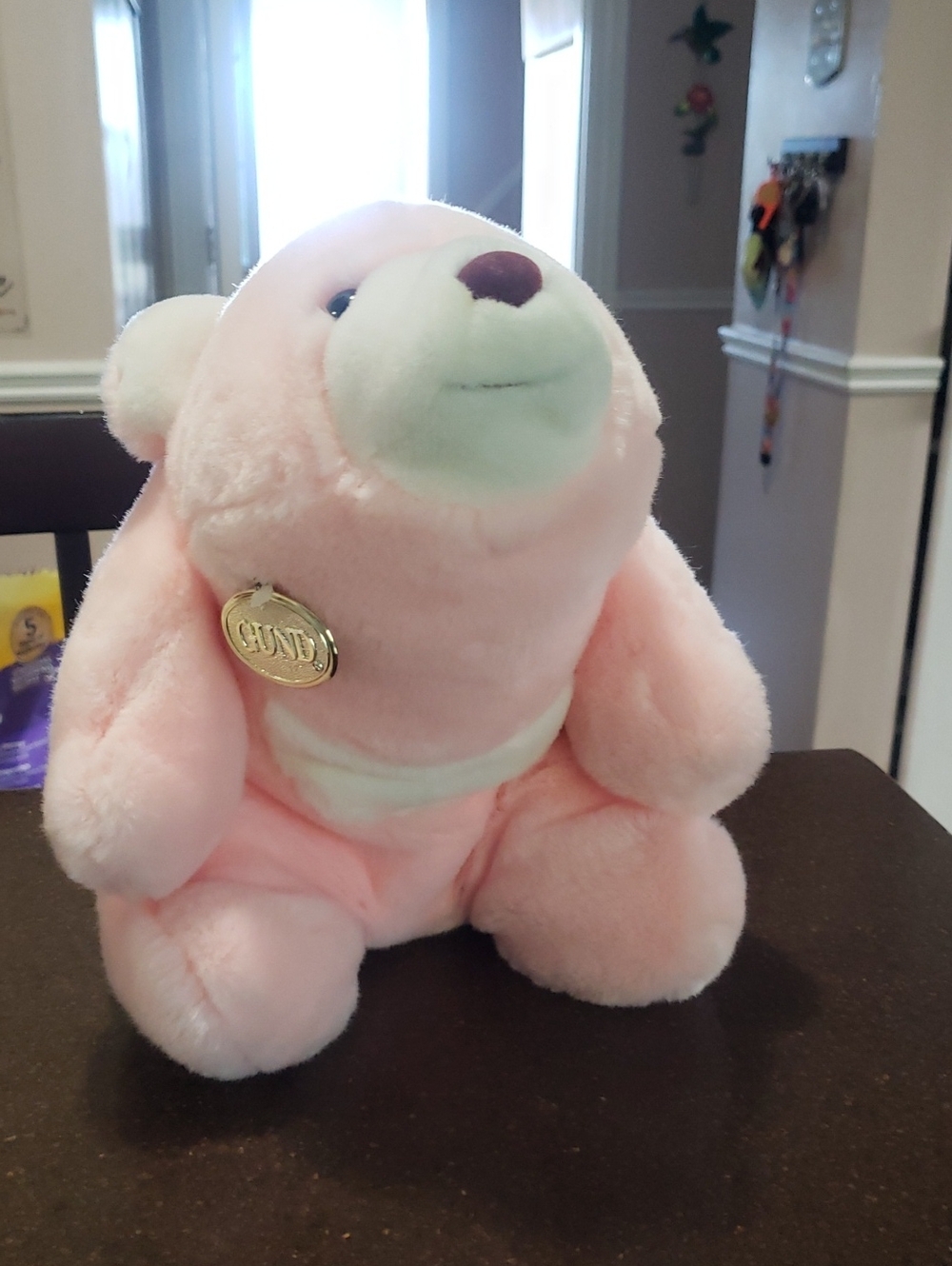 Vintage 1980 GUND Pink Snuffles Teddy Bear Plush Stuffed Animal Medium 13'